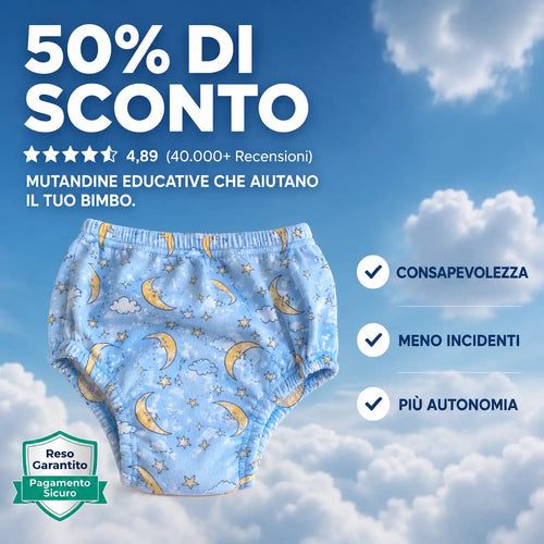 Mutandine Educative - Elimina gli incidenti del tuo bambino